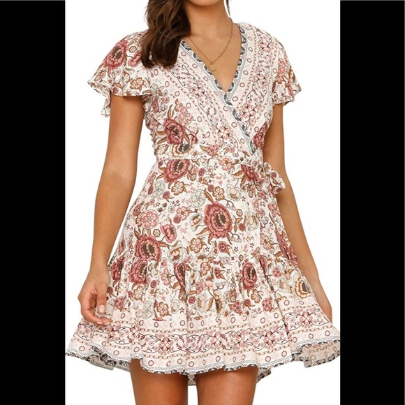Boho Wrap Dress for Women – Effortless Style & Comfort